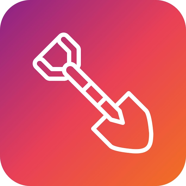 Ilustración del diseño del icono vectorial de la pala