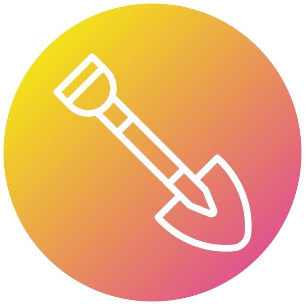 Ilustración del diseño del icono vectorial de la pala