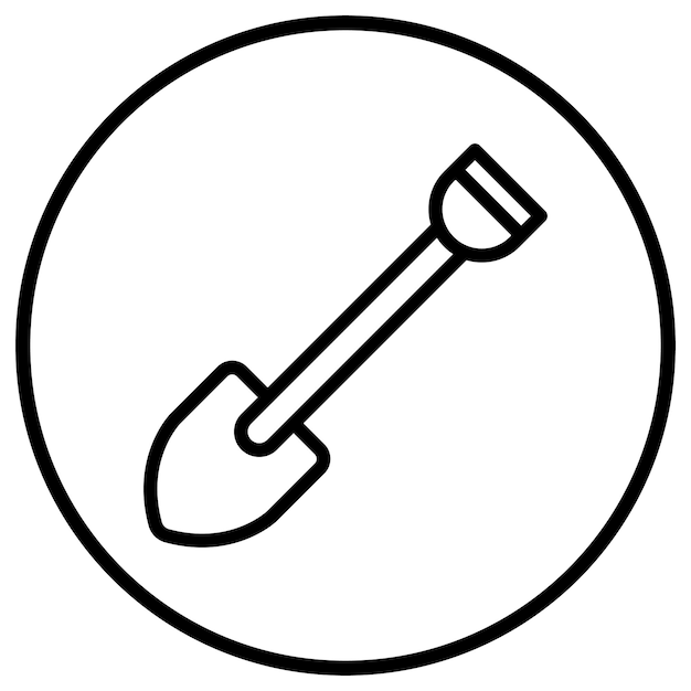 Ilustración del diseño del icono vectorial de la pala
