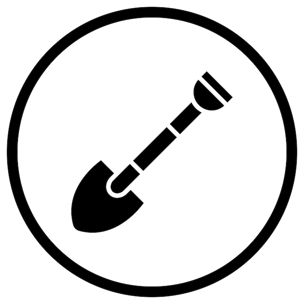 Ilustración del diseño del icono vectorial de la pala