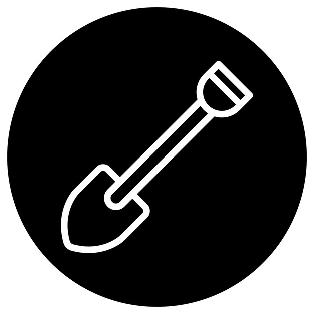 Ilustración del diseño del icono vectorial de la pala