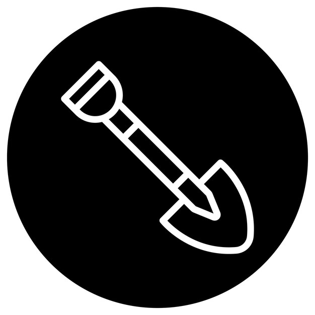 Ilustración del diseño del icono vectorial de la pala