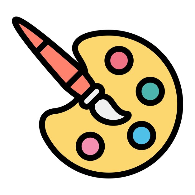 Ilustración del diseño del icono vectorial de la paleta de colores