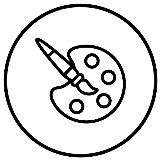 Ilustración del diseño del icono vectorial de la paleta de colores