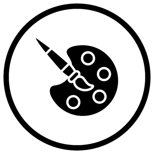Ilustración del diseño del icono vectorial de la paleta de colores