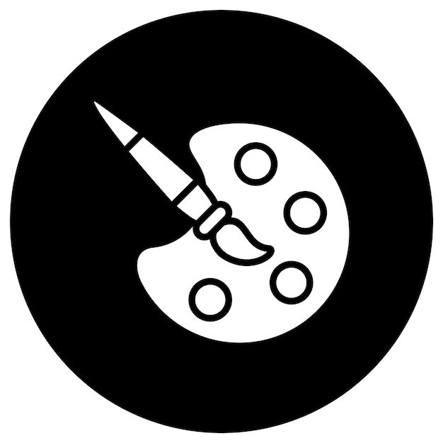 Ilustración del diseño del icono vectorial de la paleta de colores