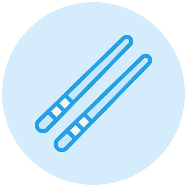 Ilustración del diseño del icono vectorial de los palillos