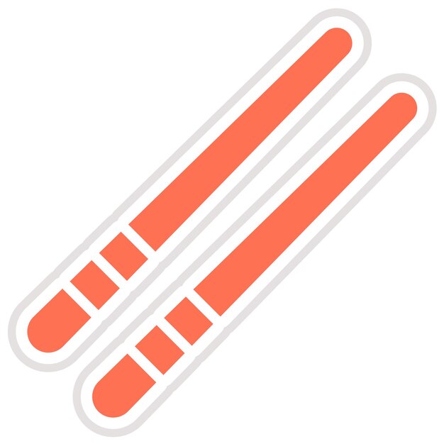 Ilustración del diseño del icono vectorial de los palillos