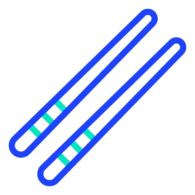 Ilustración del diseño del icono vectorial de los palillos