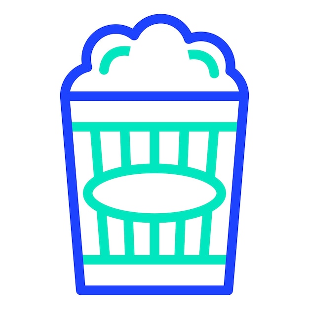 Ilustración del diseño del icono vectorial de palomitas de maíz