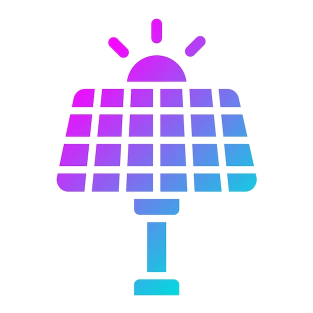 Ilustración del diseño del icono vectorial del panel solar