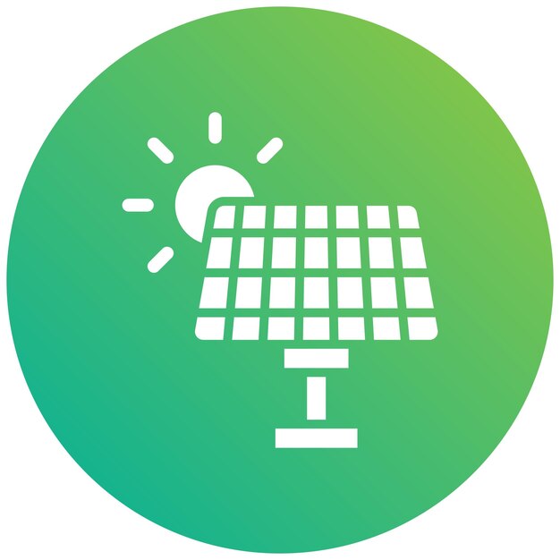 Ilustración del diseño del icono vectorial del panel solar