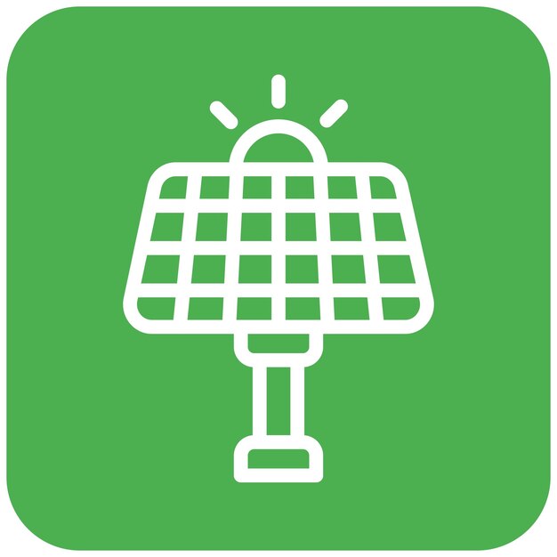 Ilustración del diseño del icono vectorial del panel solar