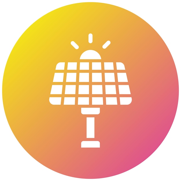 Ilustración del diseño del icono vectorial del panel solar
