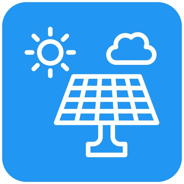 Ilustración del diseño del icono vectorial del panel solar