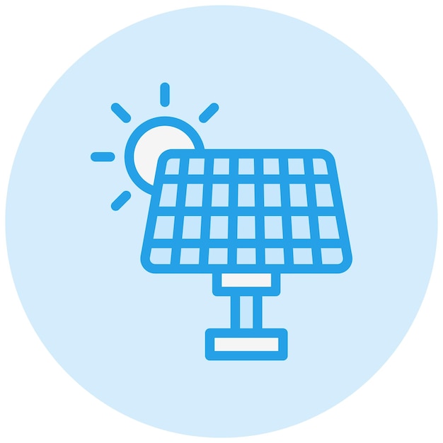 Ilustración del diseño del icono vectorial del panel solar