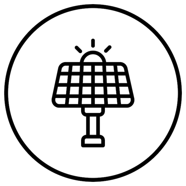 Ilustración del diseño del icono vectorial del panel solar