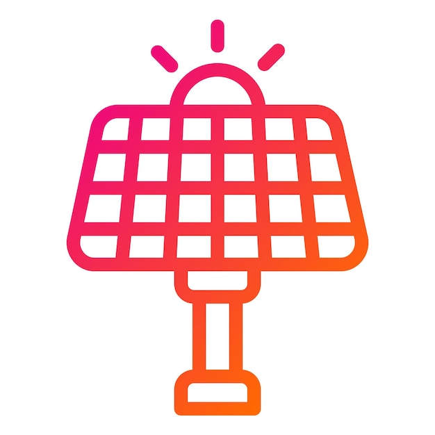 Ilustración del diseño del icono vectorial del panel solar
