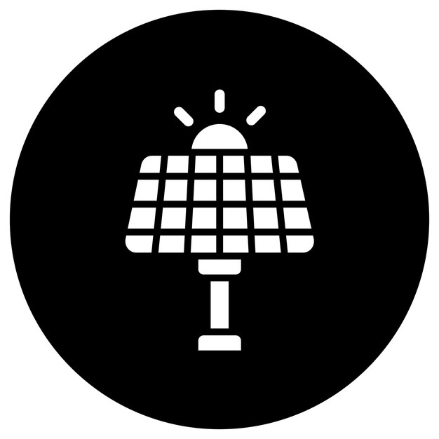 Ilustración del diseño del icono vectorial del panel solar