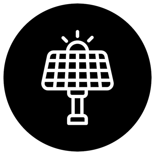 Ilustración del diseño del icono vectorial del panel solar