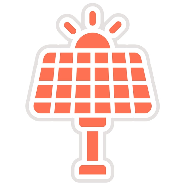 Ilustración del diseño del icono vectorial del panel solar