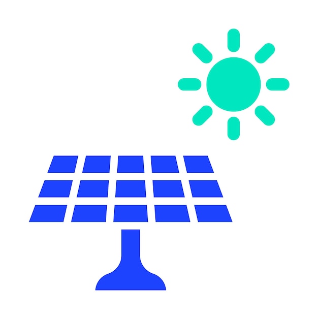 Ilustración del diseño del icono vectorial del panel solar