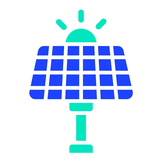 Ilustración del diseño del icono vectorial del panel solar