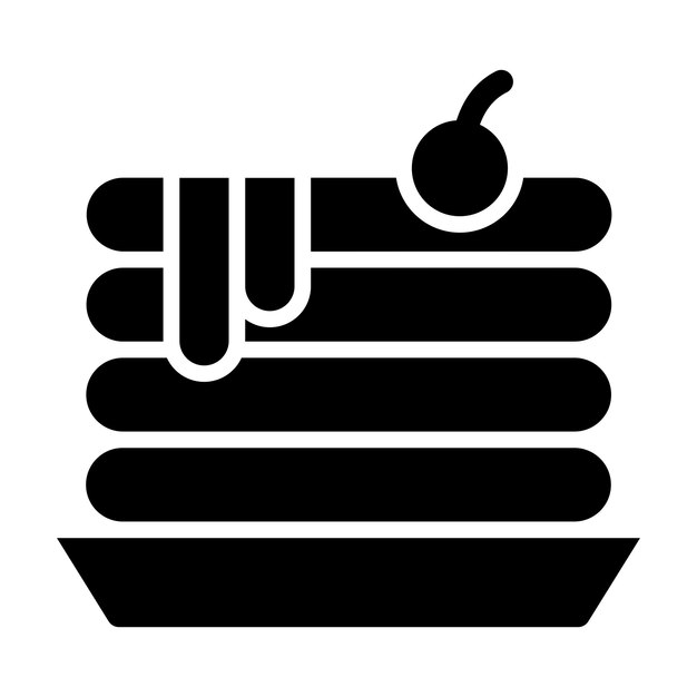Ilustración del diseño del icono vectorial del panqueque