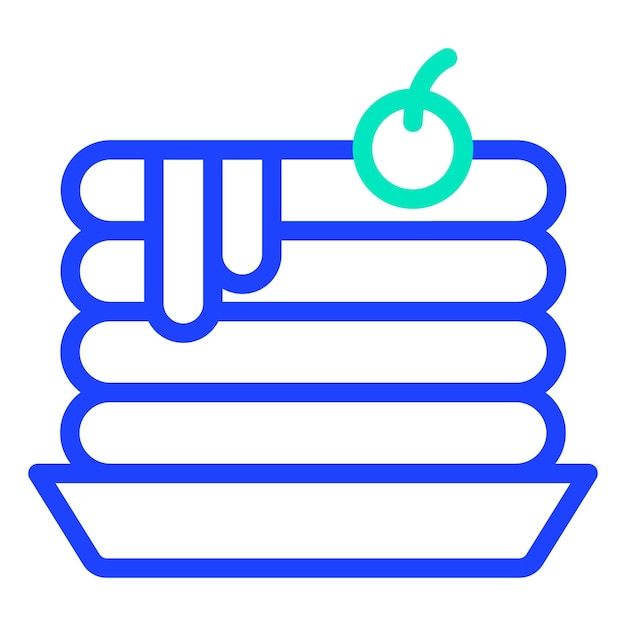 Ilustración del diseño del icono vectorial del panqueque