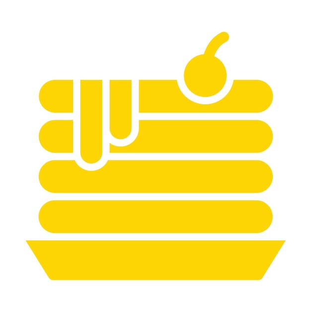 Ilustración del diseño del icono vectorial del panqueque