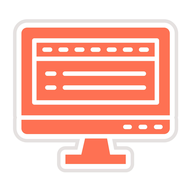 Ilustración del diseño del icono vectorial de la pantalla