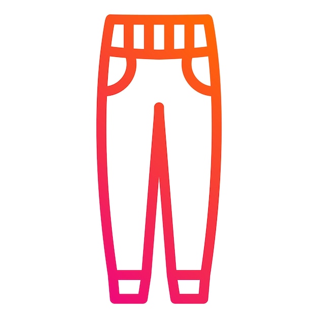 Ilustración del diseño del icono vectorial de los pantalones