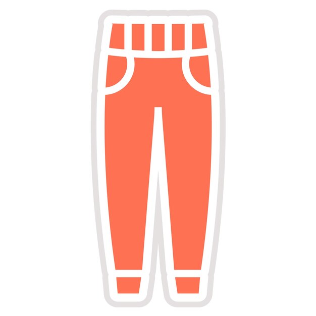 Ilustración del diseño del icono vectorial de los pantalones