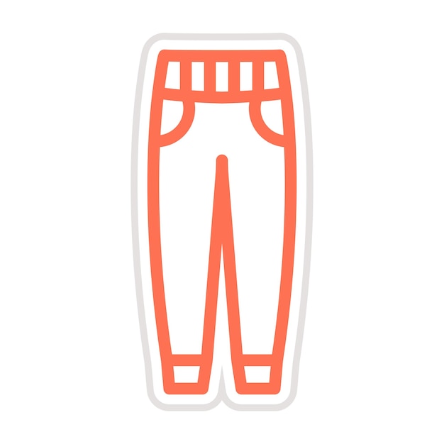 Ilustración del diseño del icono vectorial de los pantalones