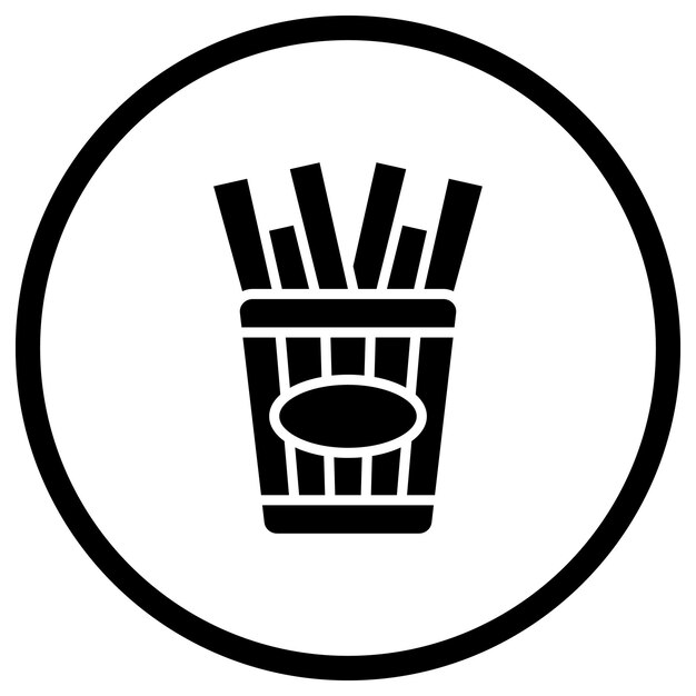 Ilustración del diseño del icono vectorial de papas fritas