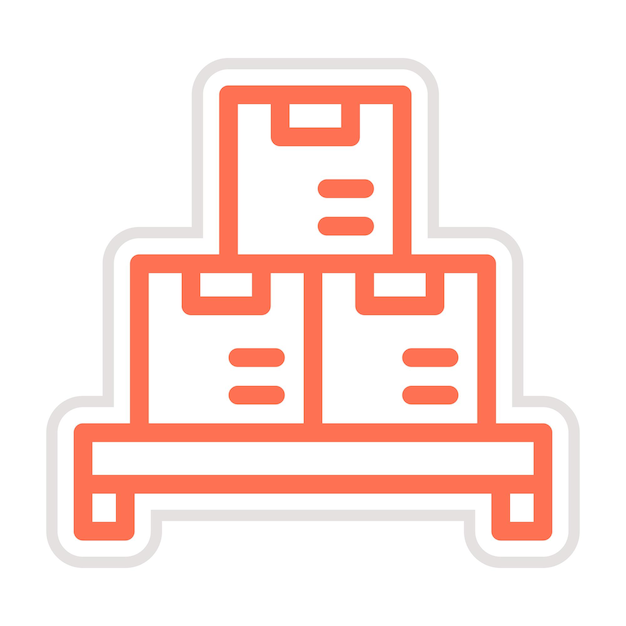 Ilustración del diseño del icono vectorial del paquete