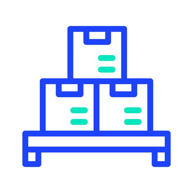 Ilustración del diseño del icono vectorial del paquete