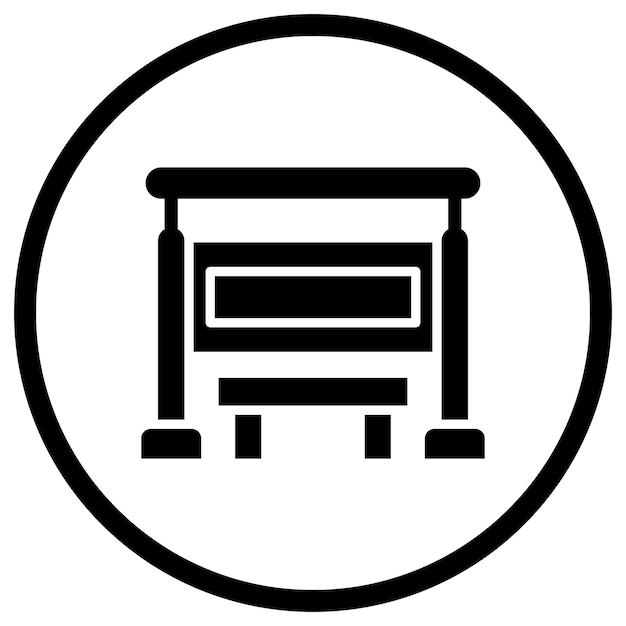 Ilustración del diseño del icono vectorial de la parada de autobús
