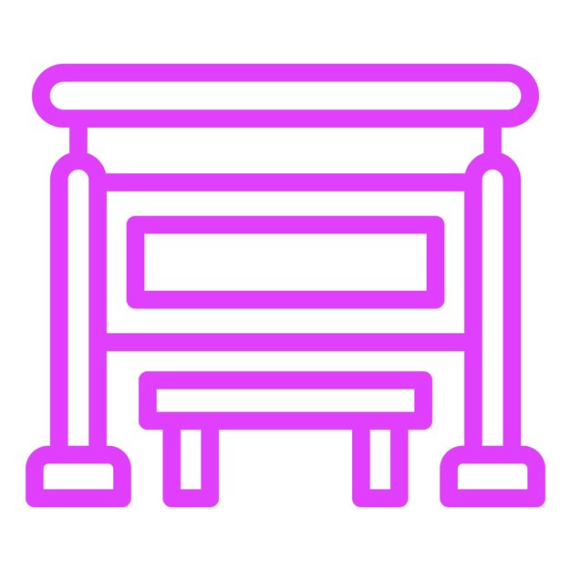 Ilustración del diseño del icono vectorial de la parada de autobús