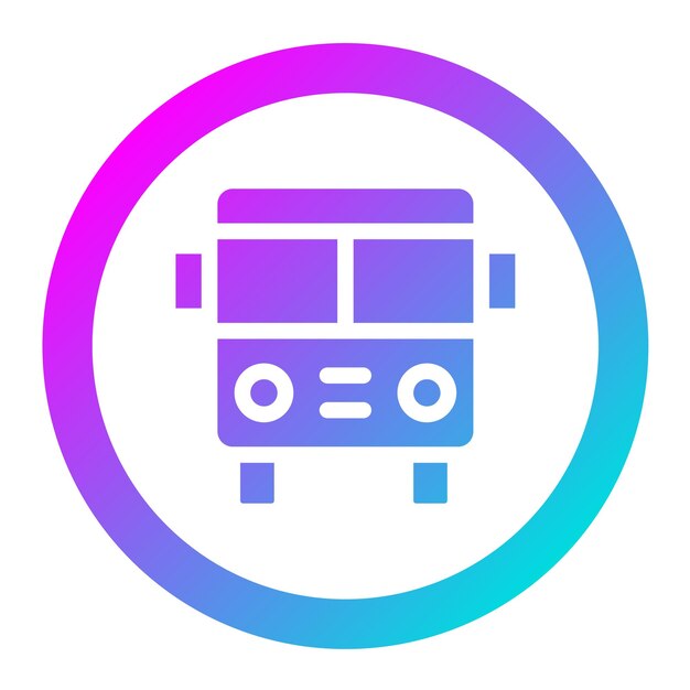 Ilustración del diseño del icono vectorial de la parada de autobús