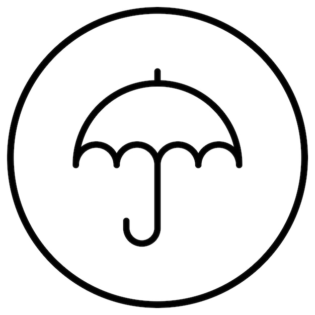 Ilustración del diseño del icono vectorial del paraguas