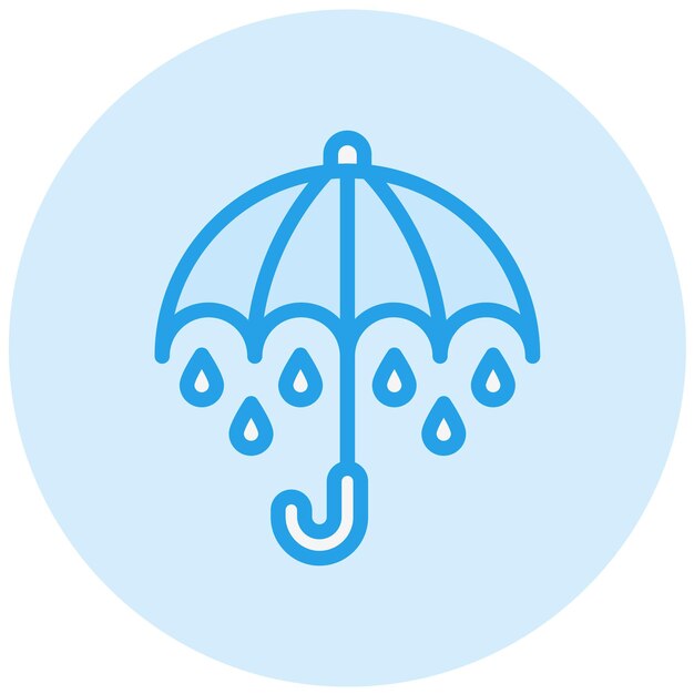 Ilustración del diseño del icono vectorial del paraguas