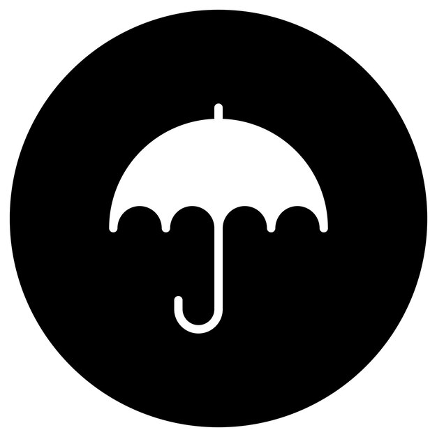Ilustración del diseño del icono vectorial del paraguas