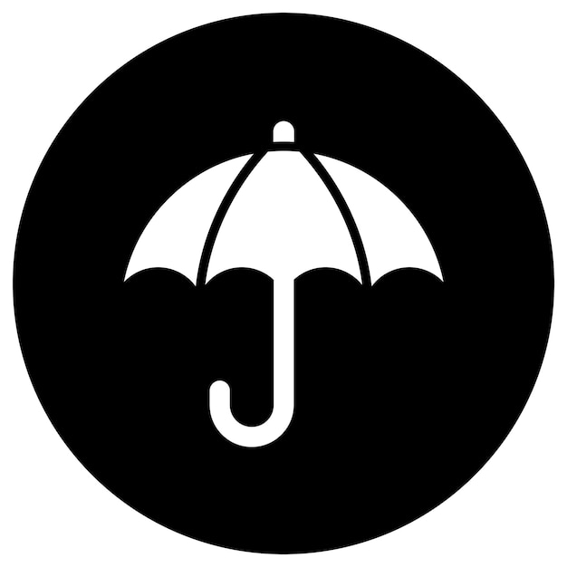 Ilustración del diseño del icono vectorial del paraguas