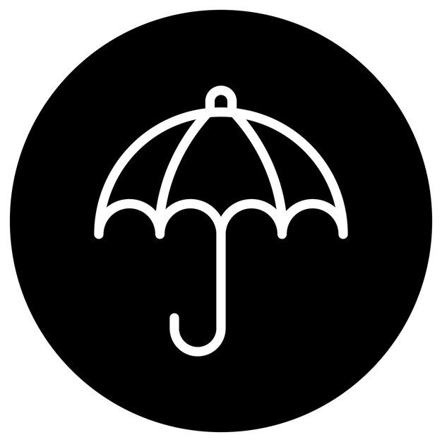Ilustración del diseño del icono vectorial del paraguas
