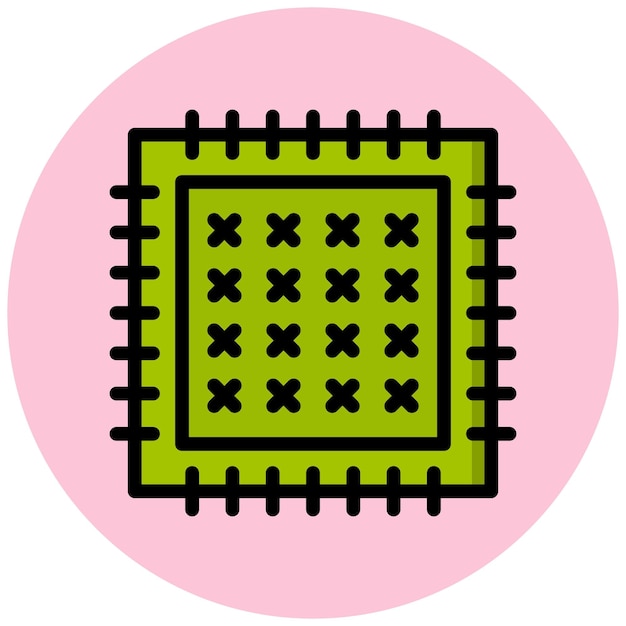 Ilustración del diseño del icono vectorial del parche