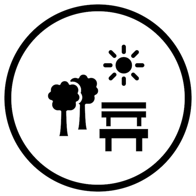 Ilustración del diseño del icono vectorial del parque