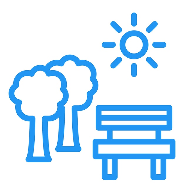 Ilustración del diseño del icono vectorial del parque