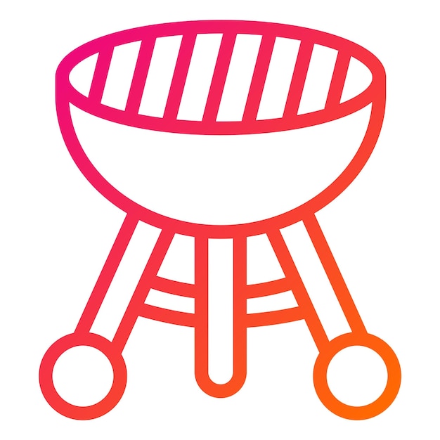 Ilustración del diseño del icono vectorial de la parrilla de barbacoa