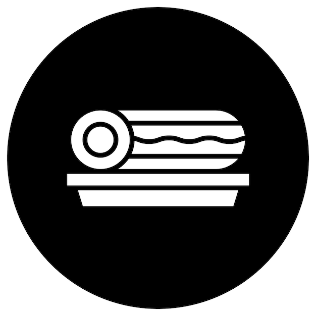Ilustración del diseño del icono vectorial del pastel de rollo